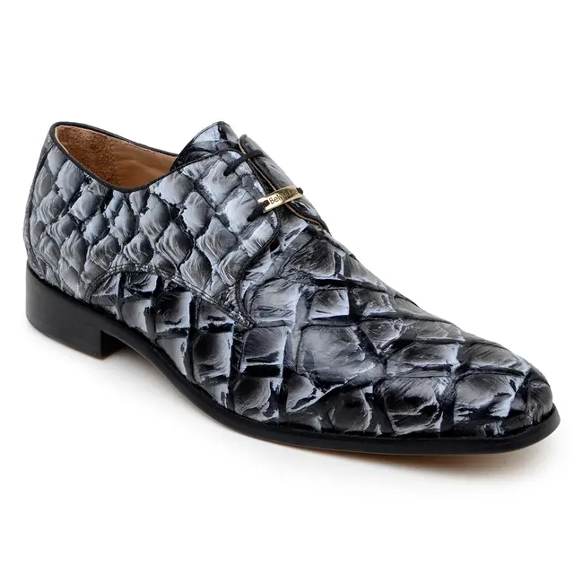 Renzo Ivory Genuine Pirarucu lace up derby's