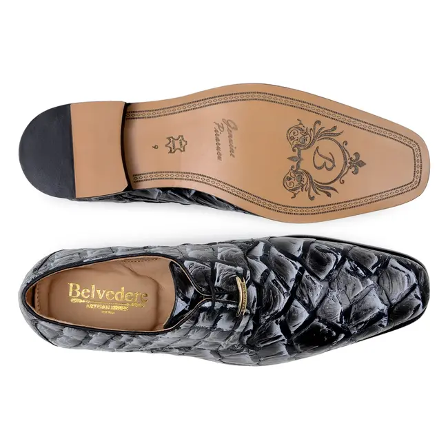Belvedere Renzo Ivory Genuine Pirarucu lace up derby's
