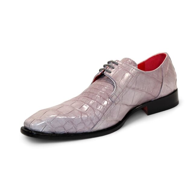 Fennix Fennix Logan Men's Shoes Light Grey Genuin Alligator Oxfords