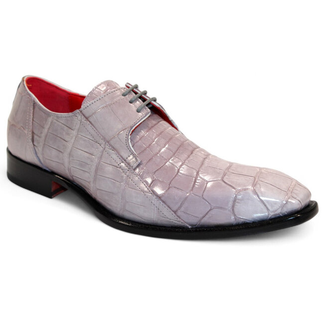 Fennix Fennix Logan Men's Shoes Light Grey Genuin Alligator Oxfords