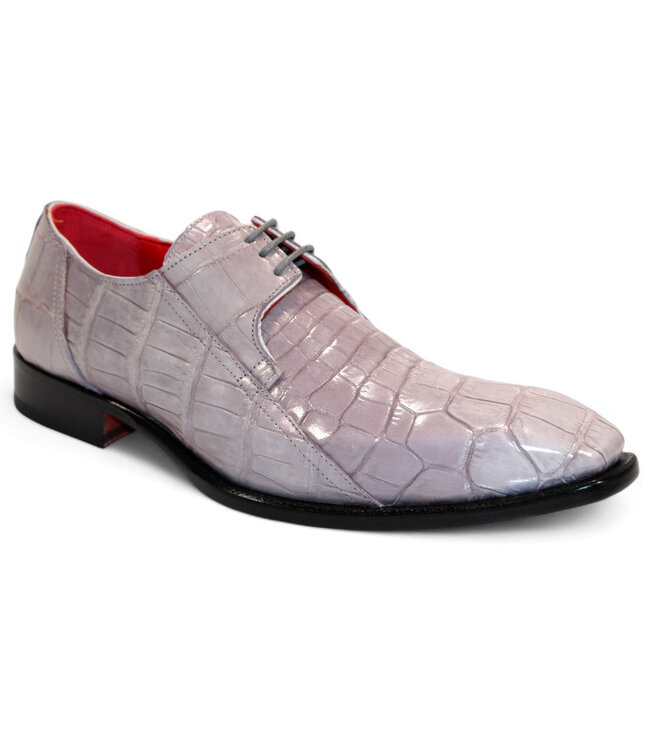 Fennix Fennix Logan Men's Shoes Light Grey Genuin Alligator Oxfords