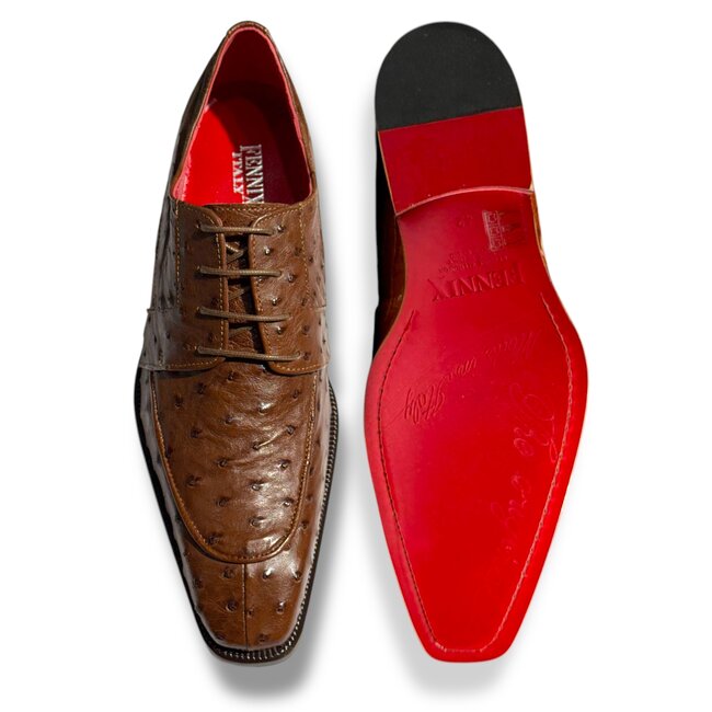 Fennix 'Charles" Men's Shoes Genuine Exotic Ostrich Leather