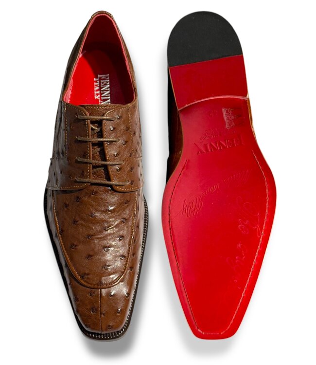 Fennix Fennix 'Charles" Men's Shoes Genuine Exotic Ostrich Leather