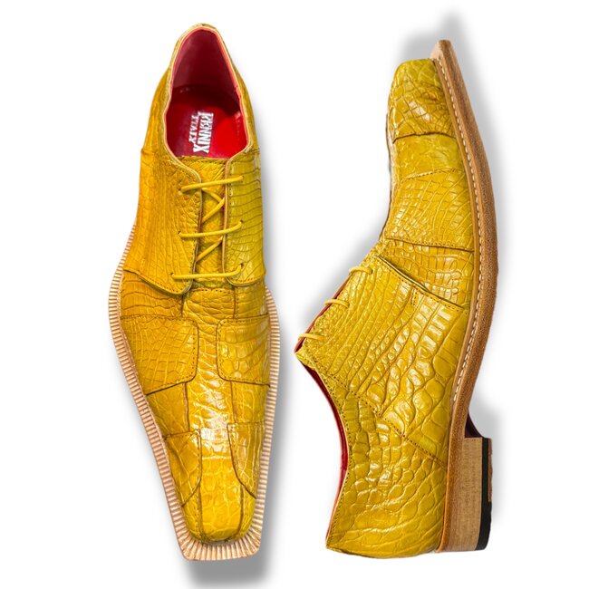 Fennix Kingston Genuine Alligator Shoes Yellow