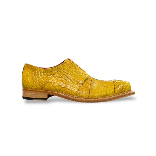 Fennix Kingston Genuine Alligator Shoes Yellow