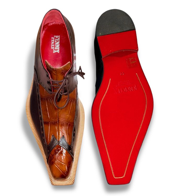 Fennix Fennix Harry Genuine Alligator/Leather Shoes Brown/Brandy