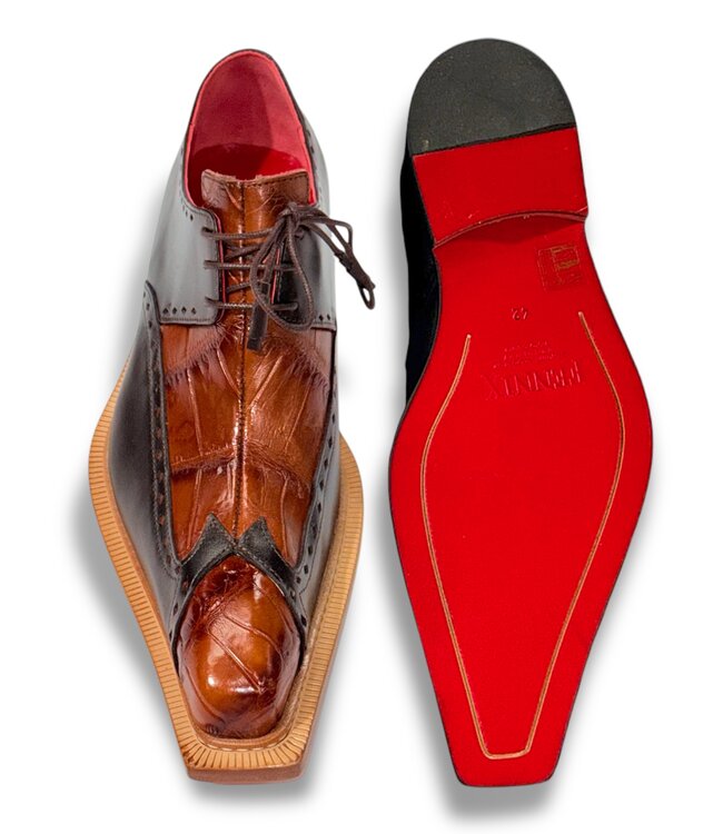 Fennix Fennix Harry Genuine Alligator/Leather Shoes Brown/Brandy