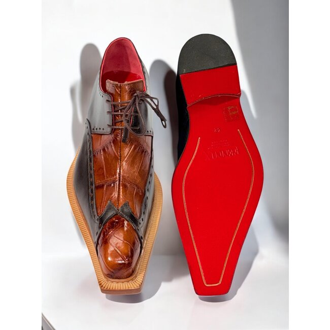 Fennix Harry Genuine Alligator/Leather Shoes Brown/Brandy