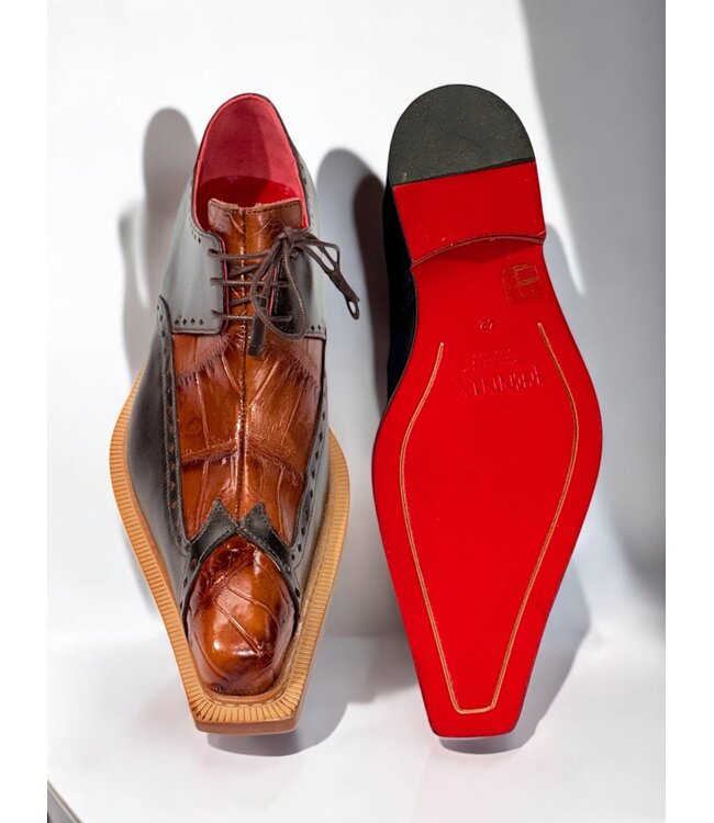 Fennix Fennix Harry Genuine Alligator/Leather Shoes Brown/Brandy
