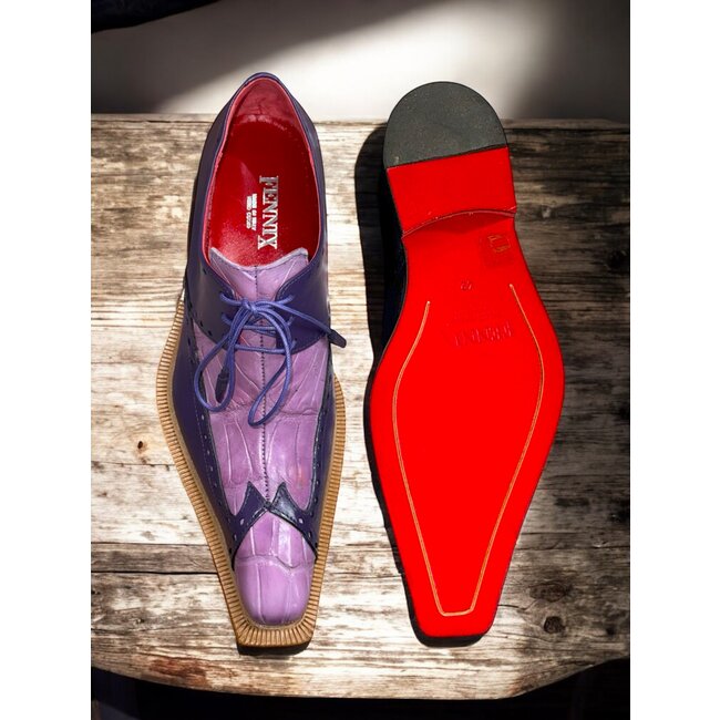 Fennix Harry Genuine Alligator/Leather Shoes Purple/Lavender