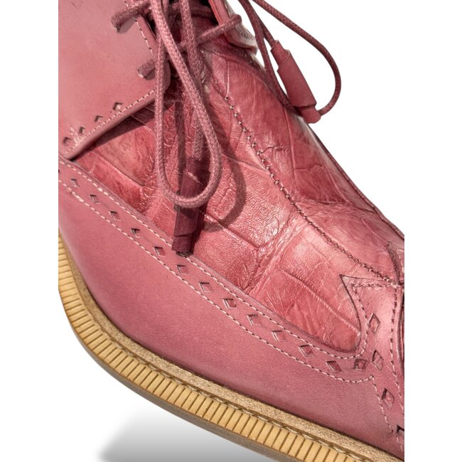 Fennix ;Harry' Genuine Alligator Shoes Pink