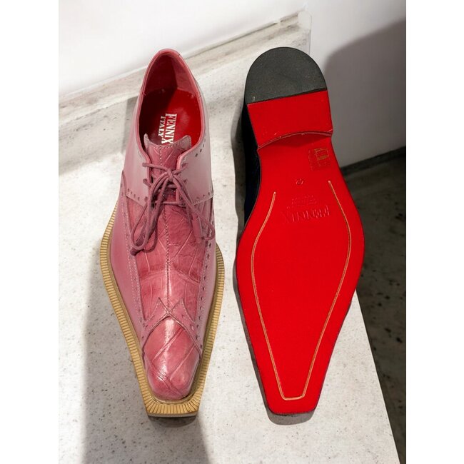 Fennix ;Harry' Genuine Alligator Shoes Pink