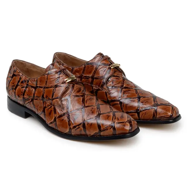 Belvedere Renzo Ivory Genuine Pirarucu lace up derby's