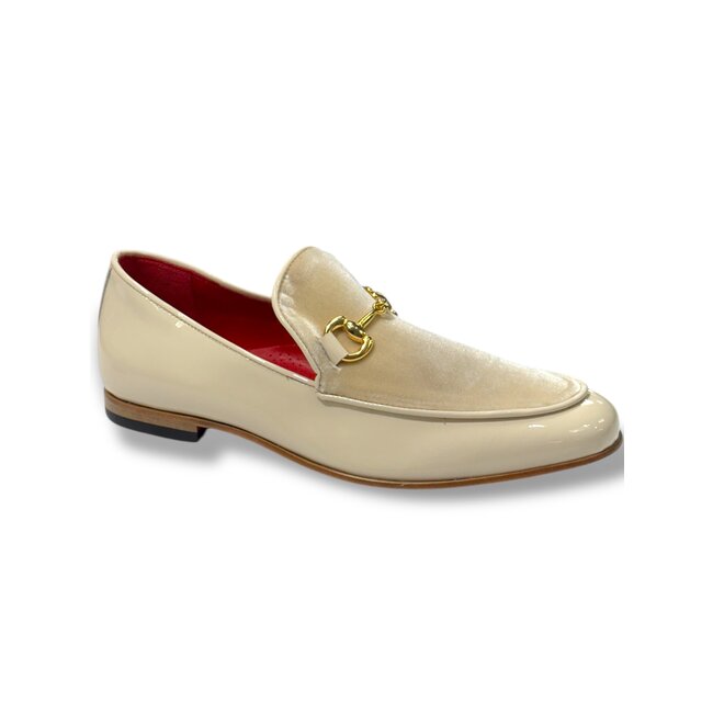 Duca Men's Shoes Patent Leather-Velvet, Leather Lining Formal Loafers