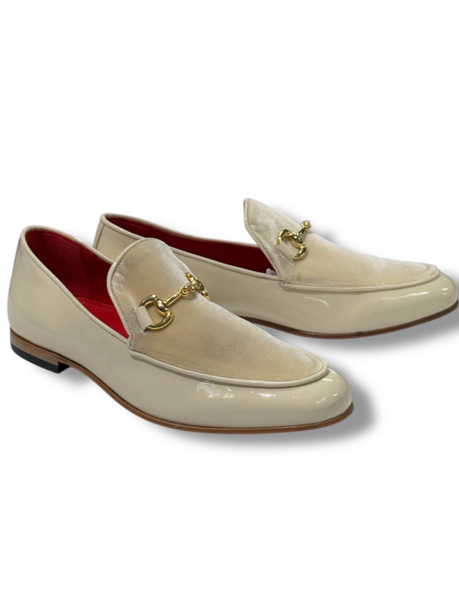 Amalfi Navy Velvet & Patent Leather Slip on | Duca Bow Dress Loafers