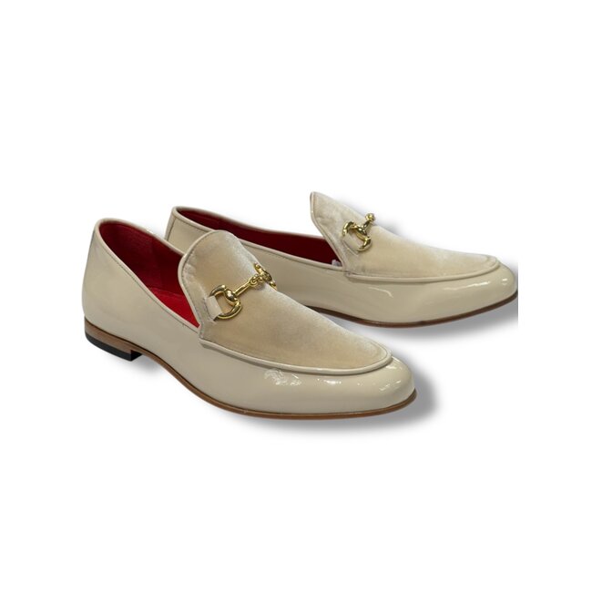 Duca Men's Shoes Patent Leather-Velvet, Leather Lining Formal Loafers