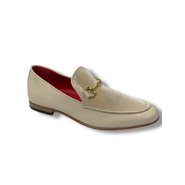 Duca Men's Shoes Patent Leather-Velvet, Leather Lining Formal Loafers