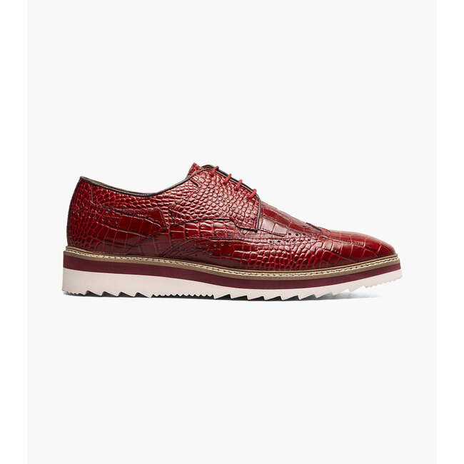 Alario Croco print leather uppe