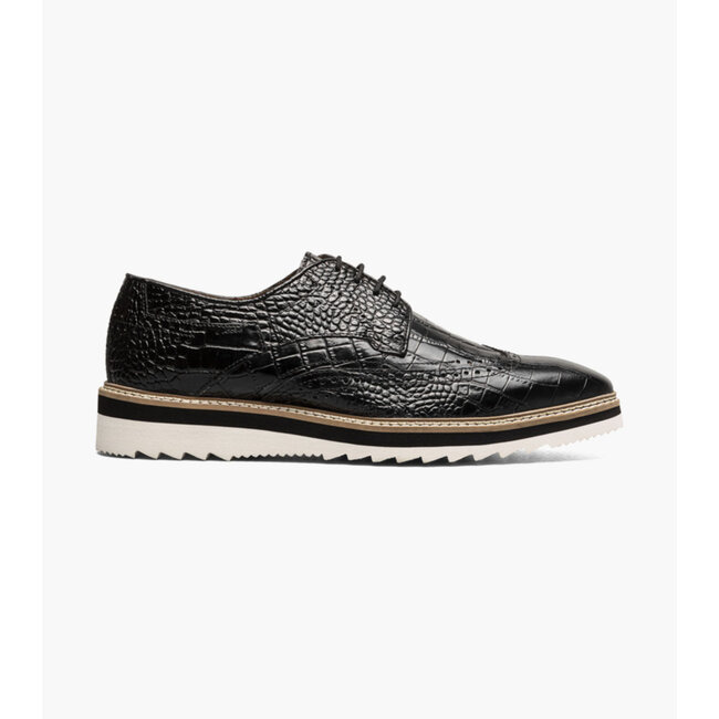 Alario Croco print leather uppe