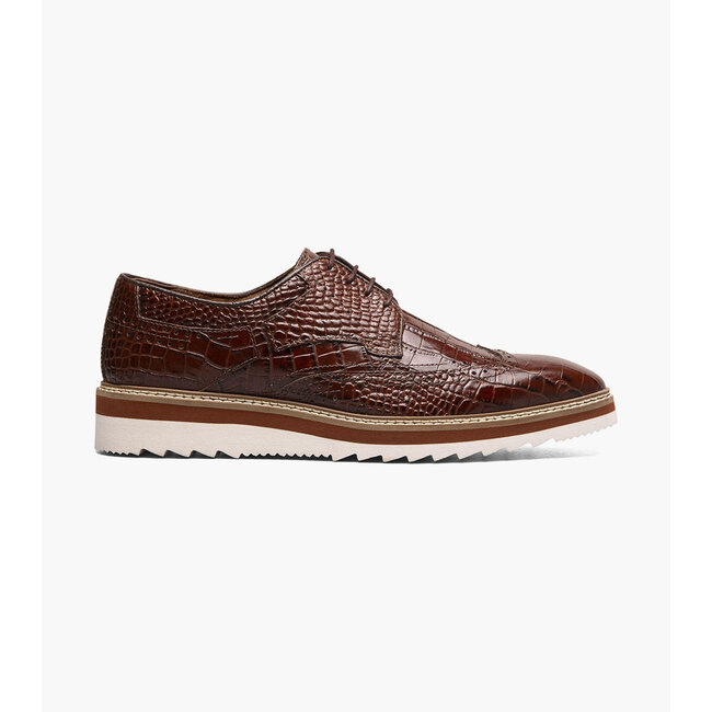Alario Croco print leather uppe