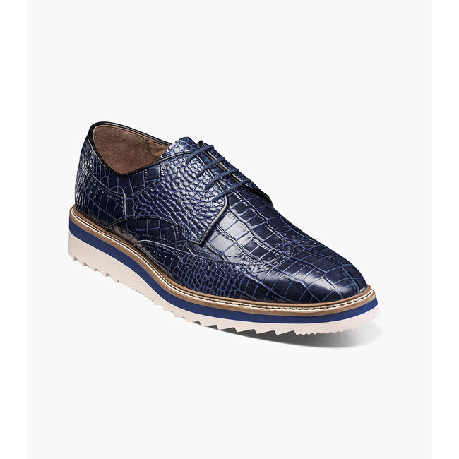 Alario Croco print leather uppe