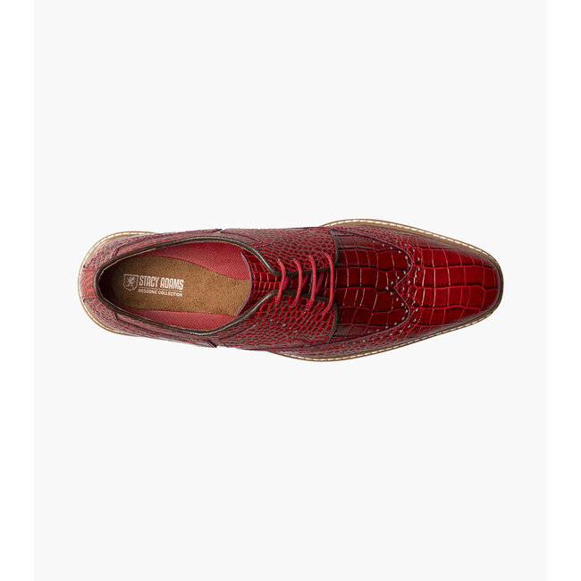 Alario Croco print leather uppe