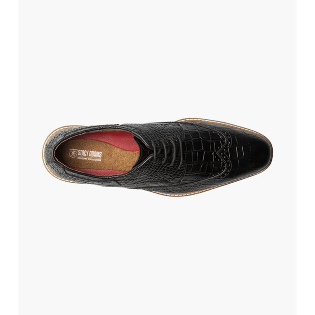 Alario Croco print leather uppe