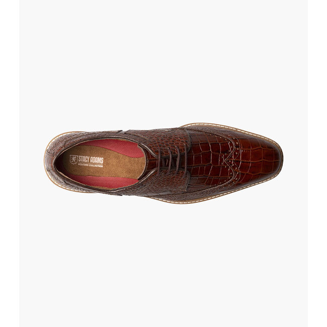 Alario Croco print leather uppe