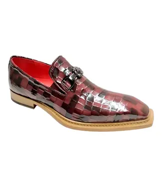 Emilio Franco 'Narciso' Men's Shoes Patent Leather Multi Croco Print Formal Loafers