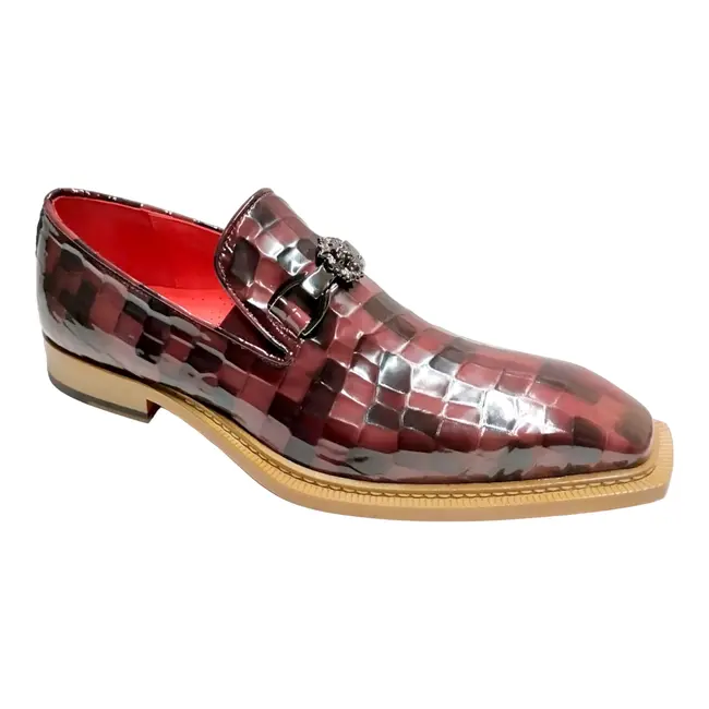 Emilio Franco 'Narciso' Men's Shoes Patent Leather Multi Croco Print Formal Loafers