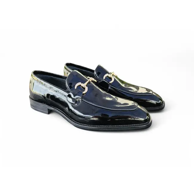 Carrucci Signature Horse Bit Calfskin Patent Leather Loafer 'KS509-28PG'
