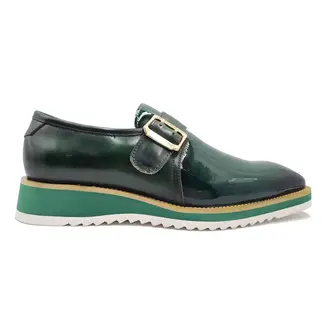 Carrucci Patent Leather slip on Monkstrap KS515-38P