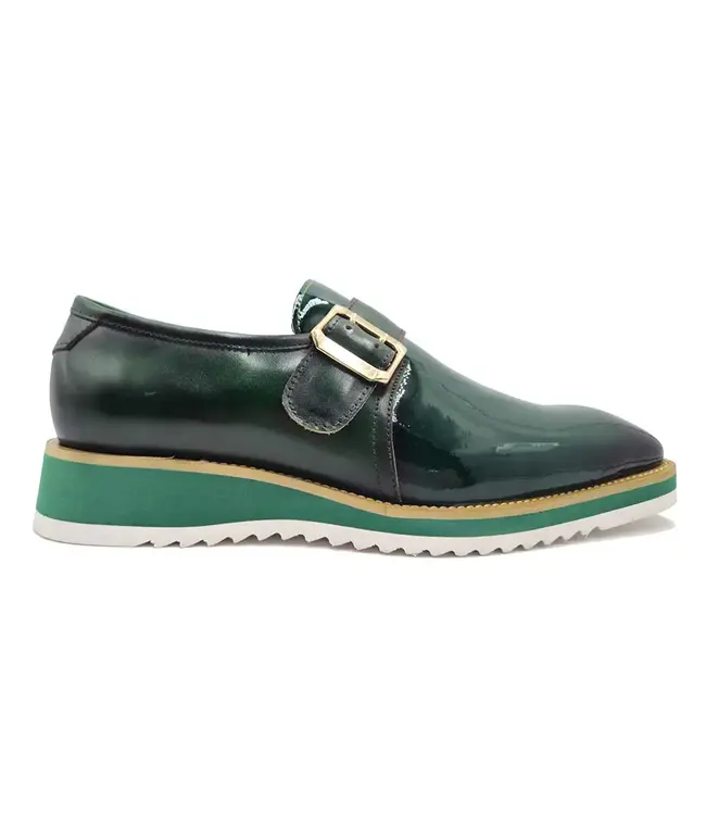 Carrucci Patent Leather slip on Monkstrap KS515-38P