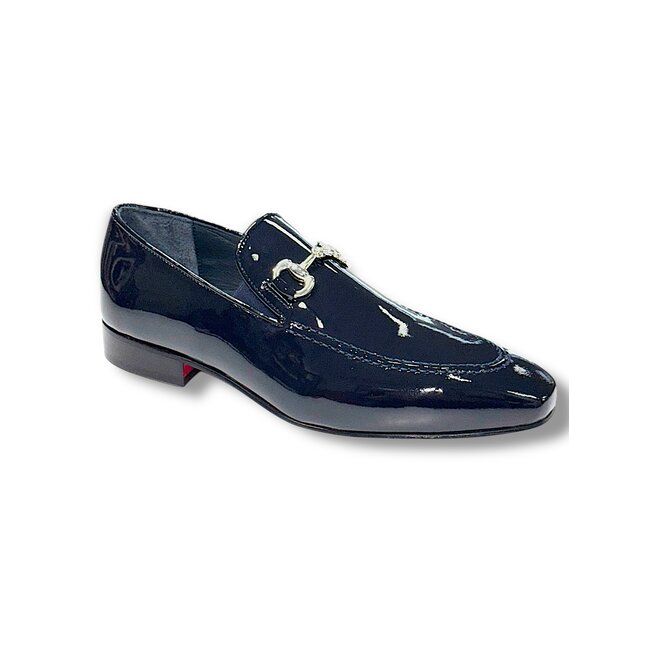 Duca  Italy "Valenza"  Patent Leather Loafers – Red Bottom Elegance