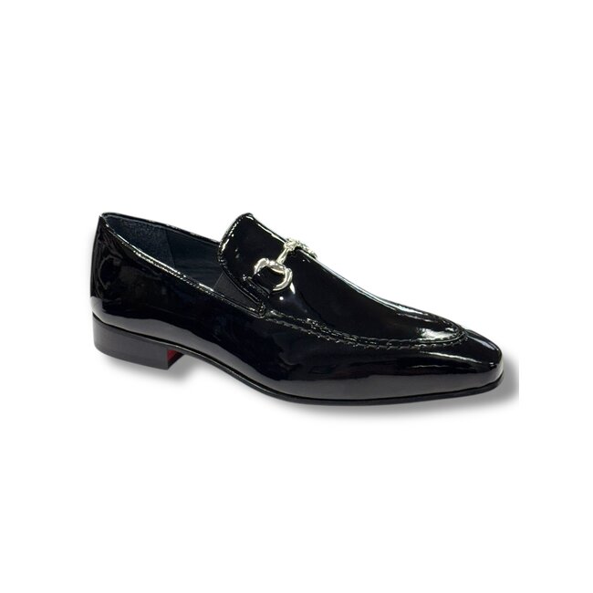 Duca  Italy "Valenza"  Patent Leather Loafers – Red Bottom Elegance