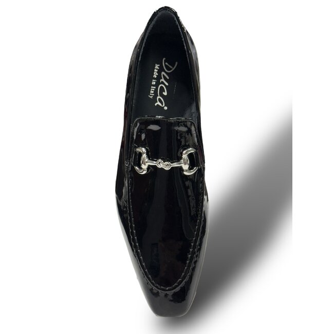 Duca  Italy "Valenza"  Patent Leather Loafers – Red Bottom Elegance