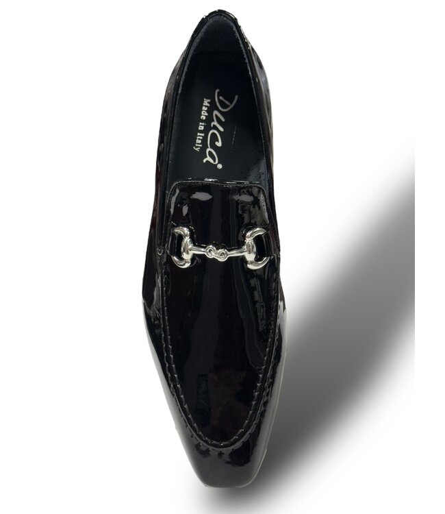 Duca Duca  Italy "Valenza"  Patent Leather Loafers – Red Bottom Elegance
