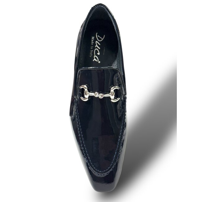 Duca  Italy "Valenza"  Patent Leather Loafers – Red Bottom Elegance