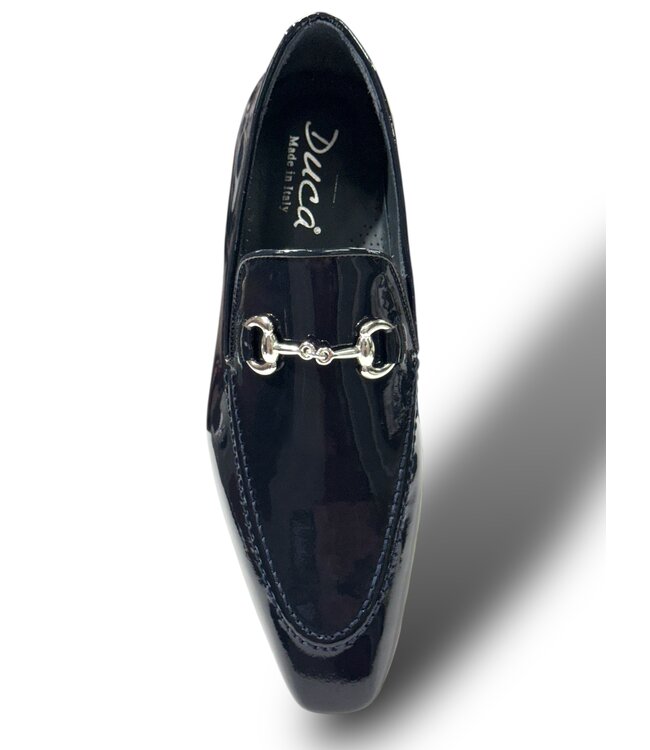 Duca Duca  Italy "Valenza"  Patent Leather Loafers – Red Bottom Elegance