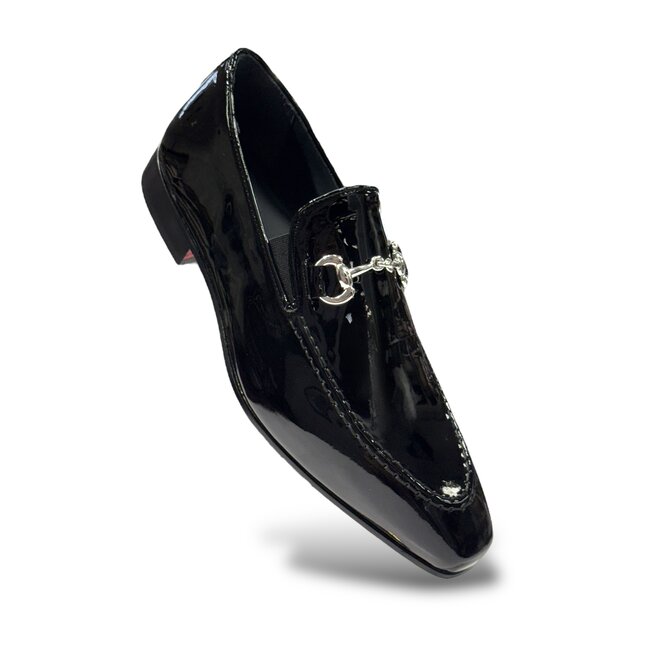 Duca  Italy "Valenza"  Patent Leather Loafers – Red Bottom Elegance