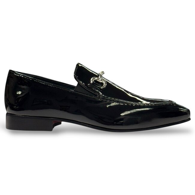 Duca  Italy "Valenza"  Patent Leather Loafers – Red Bottom Elegance