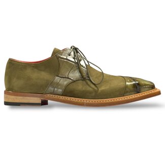 Fennix Fennix Landon Alligator & Suede Shoes Olive