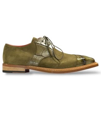 Fennix Fennix Landon Alligator & Suede Shoes Olive