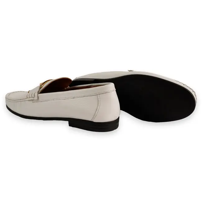 Corrente 3218 Deer V buckle - White