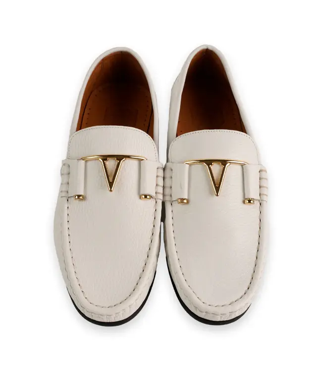 Corrente 3218 Deer V buckle - White