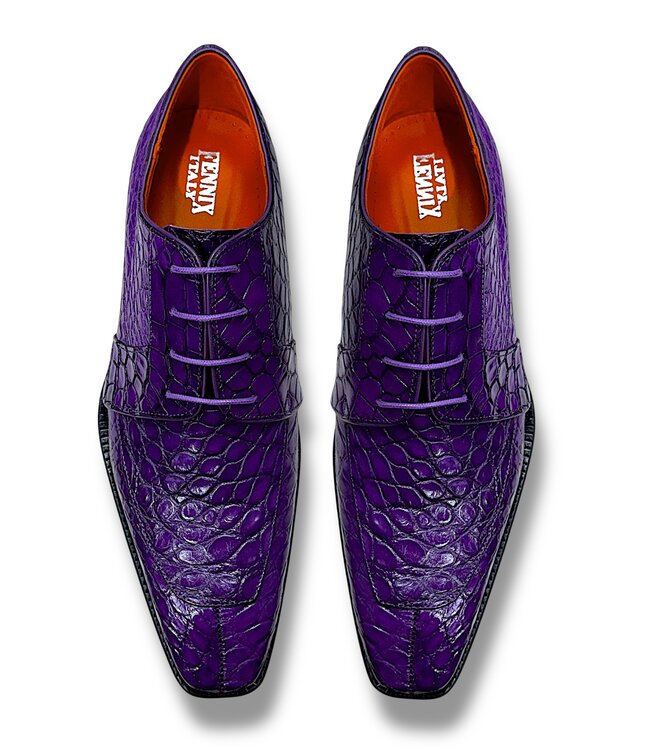 Fennix Fennix Charles Men's Sho Alligator Exotic Oxfords Purple