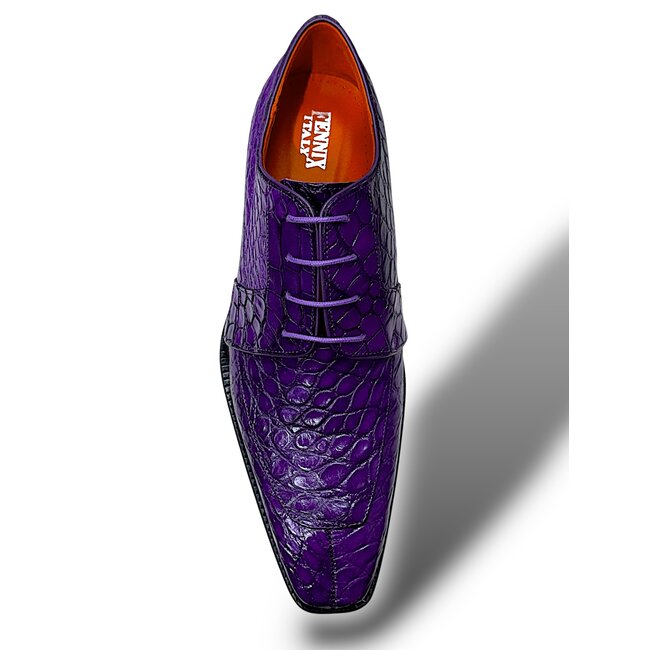 Fennix Charles Men's Sho Alligator Exotic Oxfords Purple