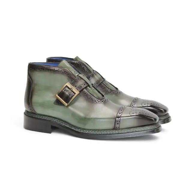 Emilio Franco Emilio Franco Aldo Men's Boot Calf-Skin Leather Monk/Strap Buckle