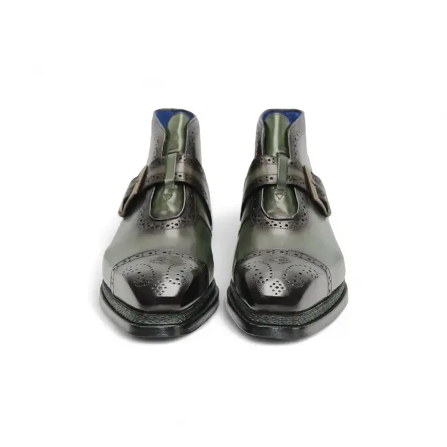 Emilio Franco Aldo Men's Boot Calf-Skin Leather Monk/Strap Buckle