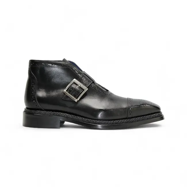 Emilio Franco Aldo Men's Boot Calf-Skin Leather Monk/Strap Buckle